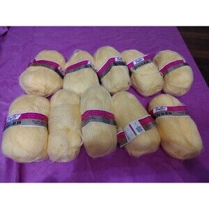 10- Vintage Unger Fluffy Yarn Medium Worsted Acrylic Butter Yellow Skein 438